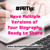 #PRTip: Create Multiple Versions of Your Biography